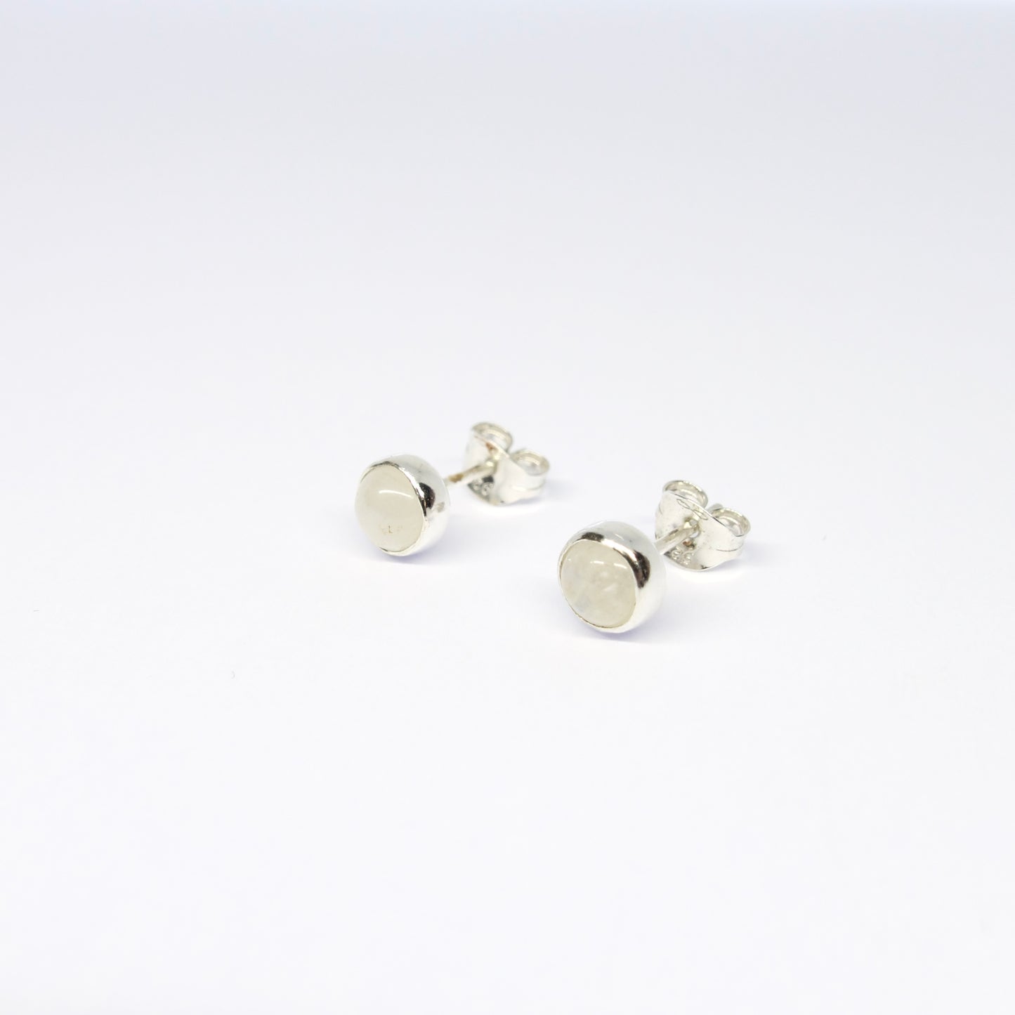 'Friendship/Connection' Rainbow Moonstone Stud Earrings