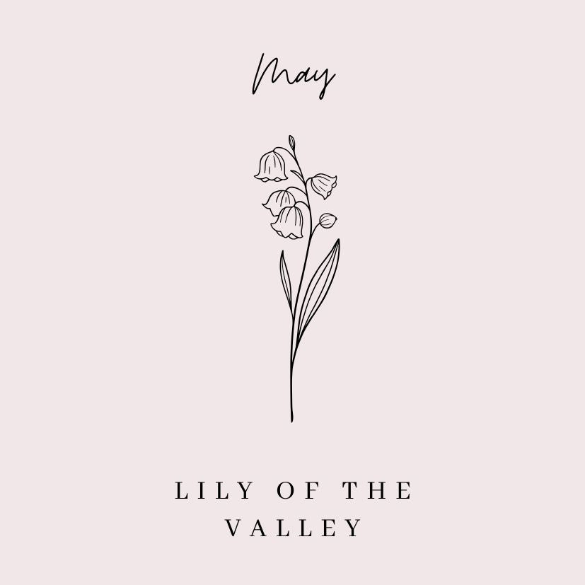 May Lily of the Valley Birth Flower Necklace