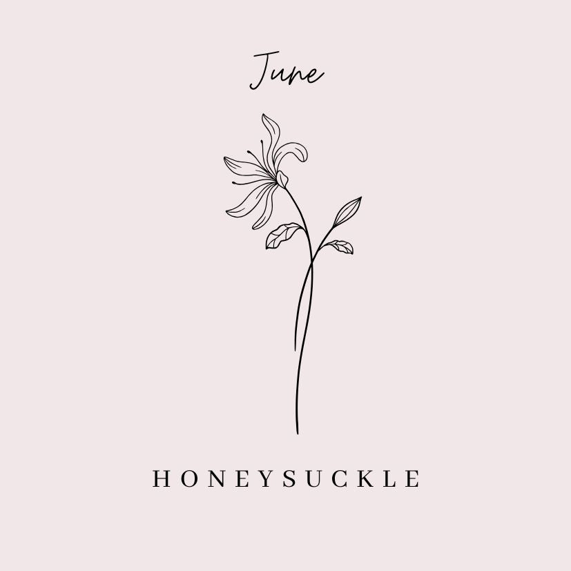 June Honeysuckle Birth Flower Necklace