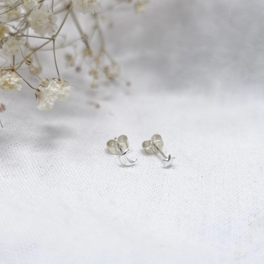 Moon and Star Stud Earrings