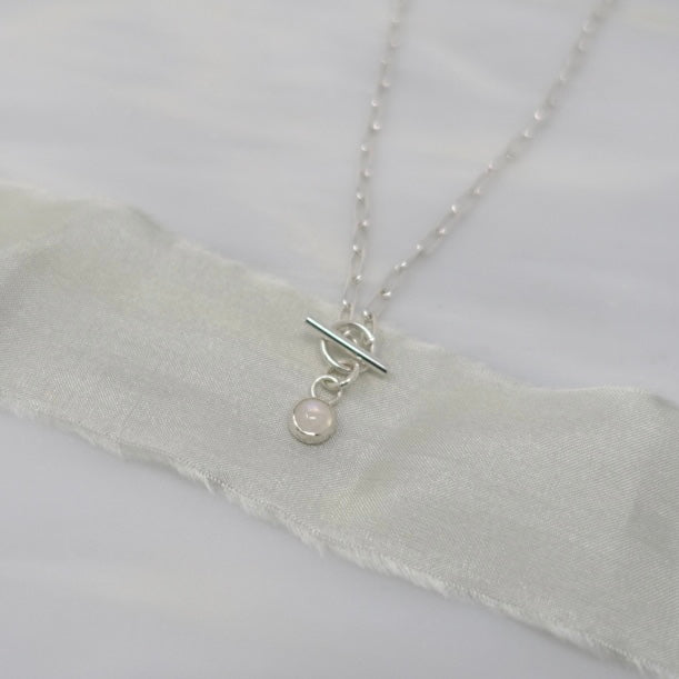 'Connection' Moonstone Paperclip Necklace