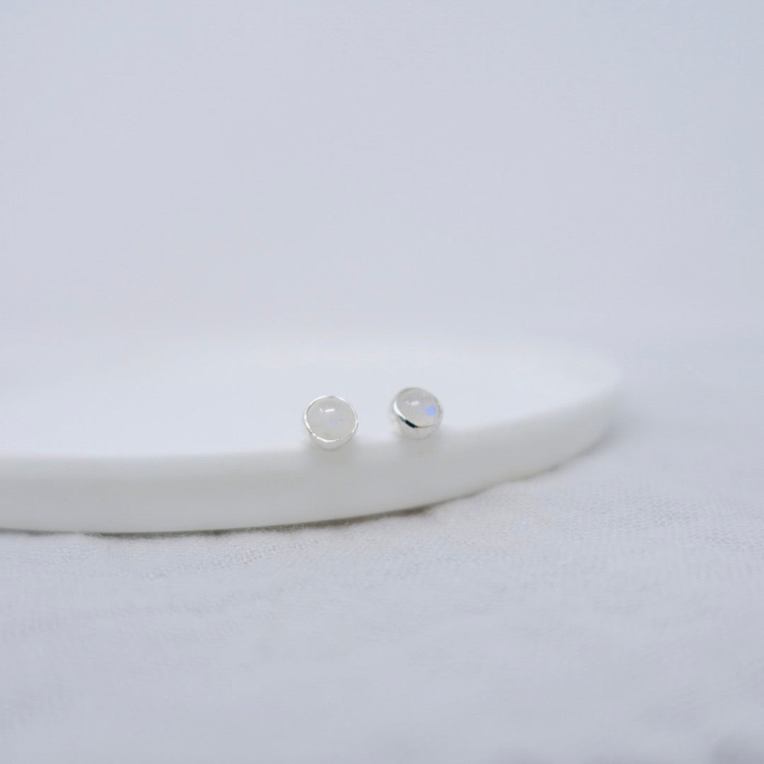 'Friendship/Connection' Moonstone Stud Earrings