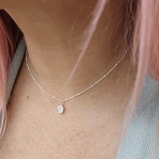 Moonlit Ripples Silver Choker