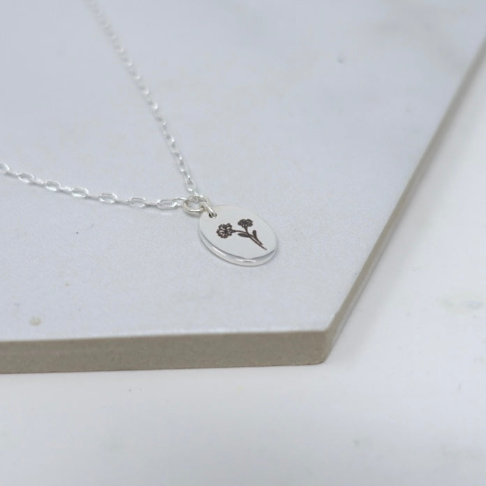 February Primrose Birth Flower Necklace