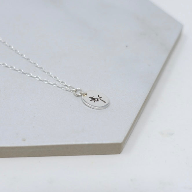 June Honeysuckle Birth Flower Necklace