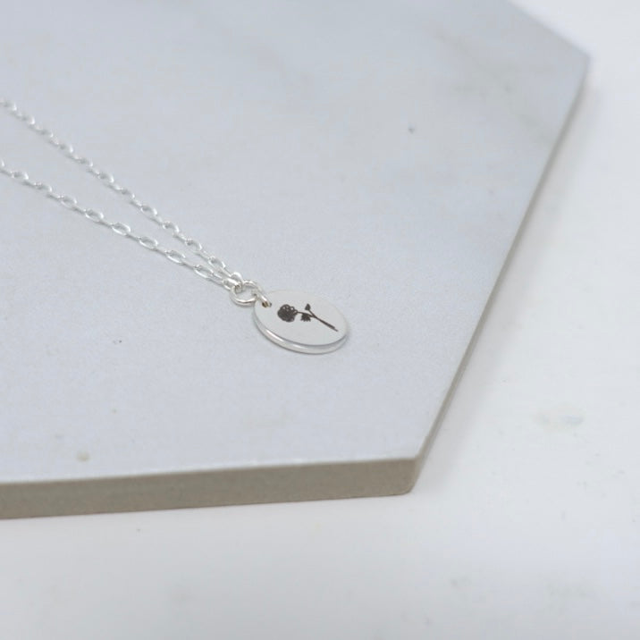 October Marigold Birth Flower Necklace