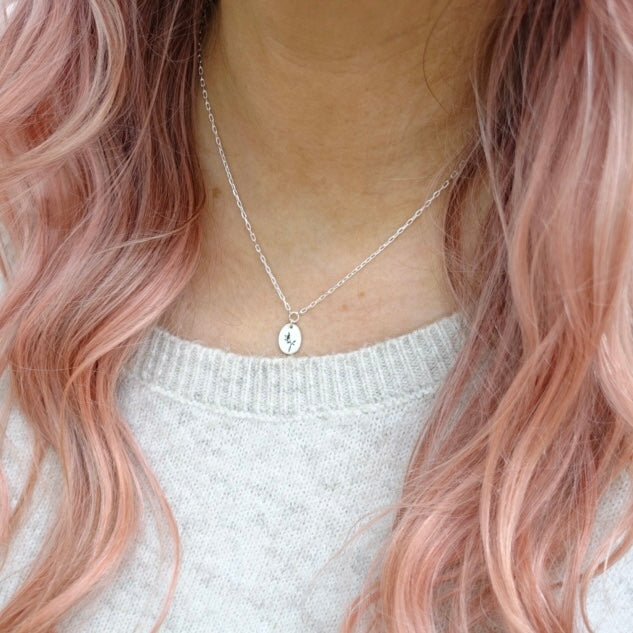 June Honeysuckle Birth Flower Necklace