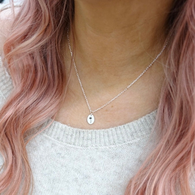 July Waterlily Birth Flower Necklace