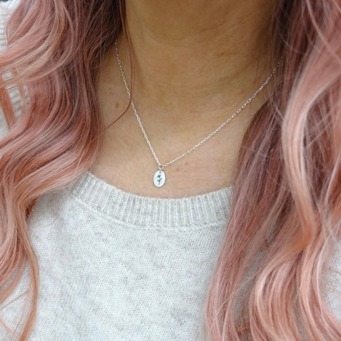 September Morning Glory Birth Flower Necklace