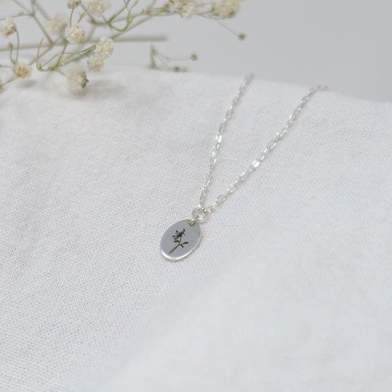 June Honeysuckle Birth Flower Necklace
