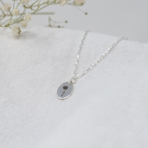 July Waterlily Birth Flower Necklace