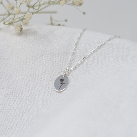 October Marigold Birth Flower Necklace
