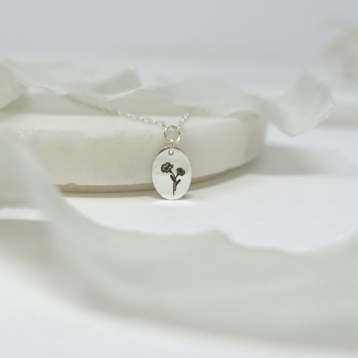 February Primrose Birth Flower Necklace
