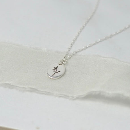 June Honeysuckle Birth Flower Necklace