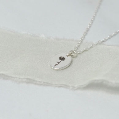 July Waterlily Birth Flower Necklace