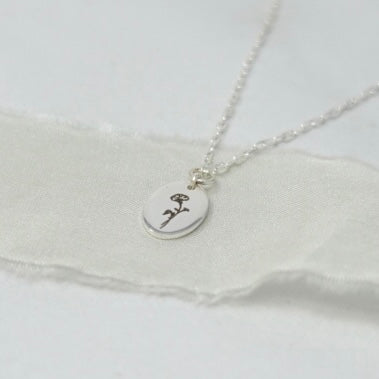 September Morning Glory Birth Flower Necklace