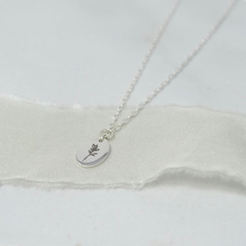 December Holly Birth Flower Necklace