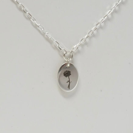 July Waterlily Birth Flower Necklace