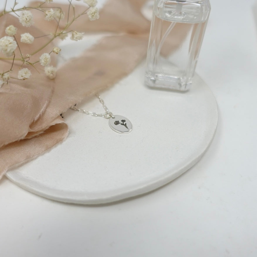 February Primrose Birth Flower Necklace