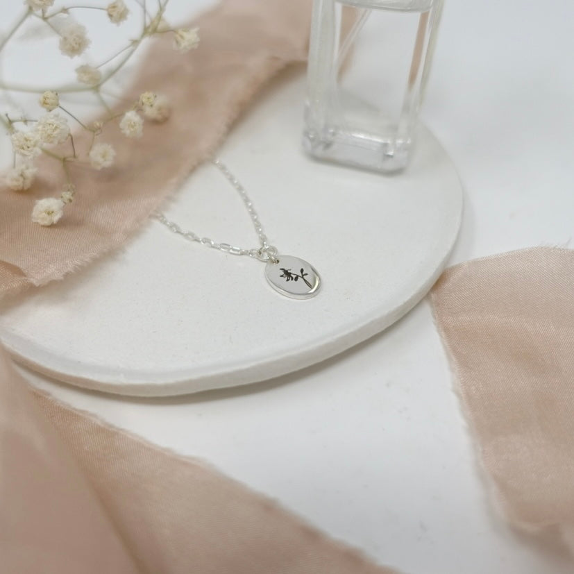 June Honeysuckle Birth Flower Necklace