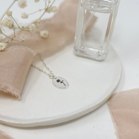 October Marigold Birth Flower Necklace