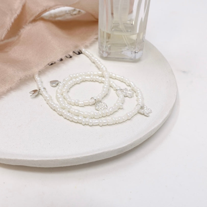 "Dear Younger Me" Beaded Charm Necklace