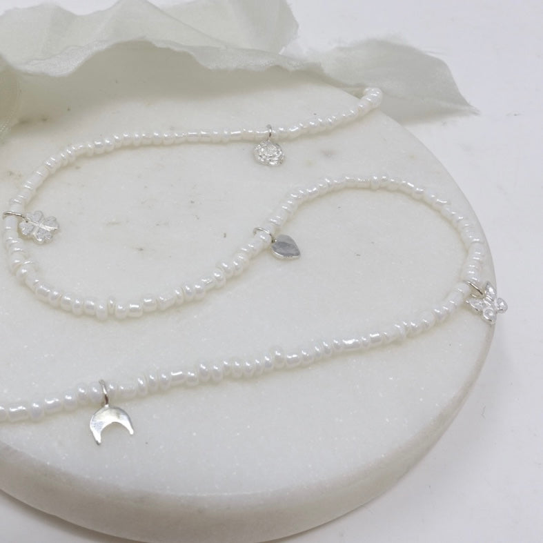 "Dear Younger Me" Beaded Charm Necklace