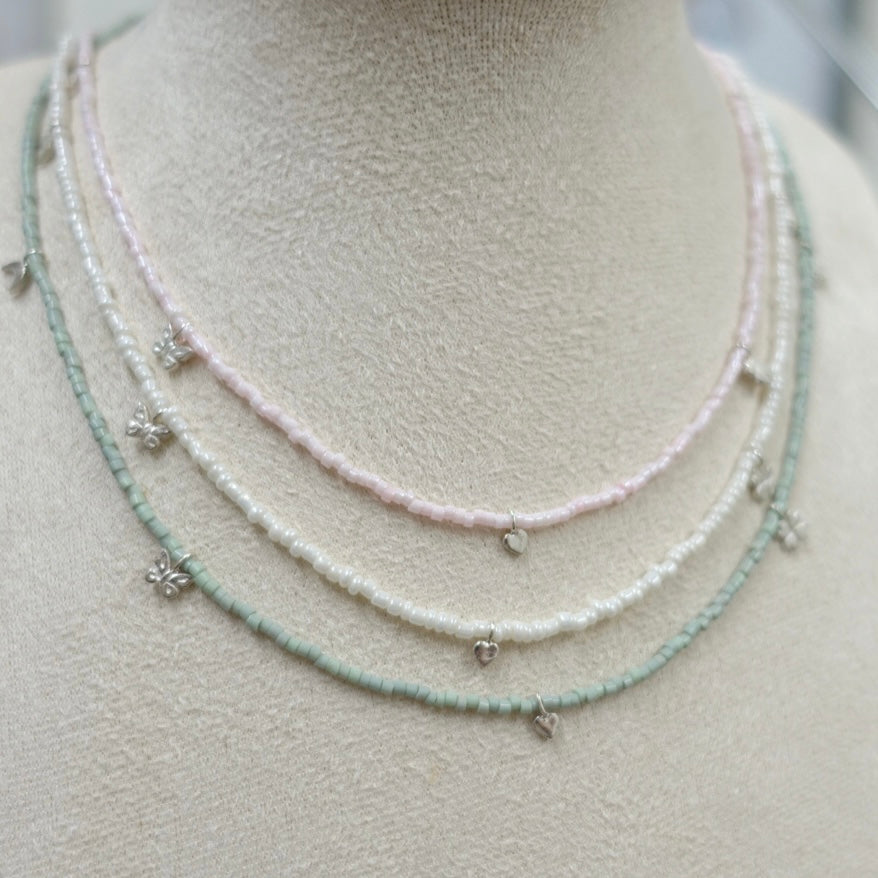 "Dear Younger Me" Beaded Charm Necklace